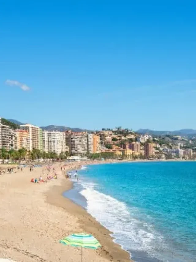 view with the Malagueta beach in Malaga for things to do in malaga in winter