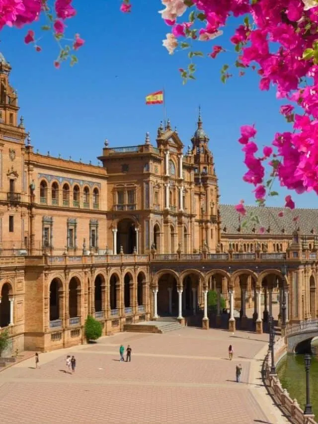 view of the Plaza de Espana. where to stay in Andalusia
