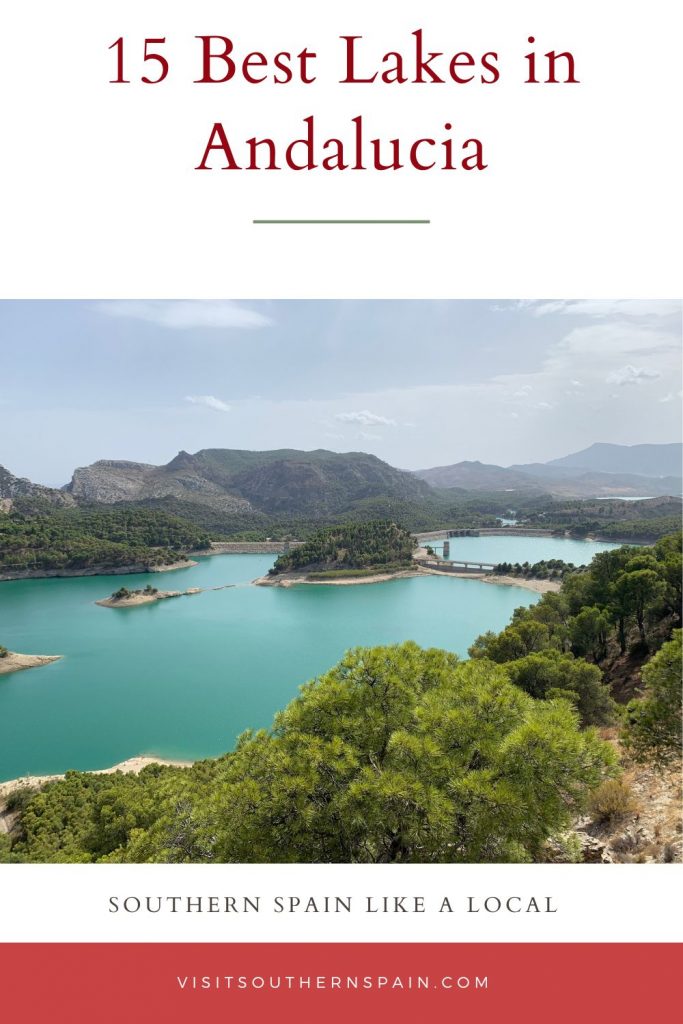 Are you looking for the Best Lakes in Andalucia for Relaxing Getaways? Read all about the lakes in Southern Spain that are perfect for whatever water activity you're thinking of. Whether you're into canoeing, paddling, or swimming there is a lake for everyone. Andalucia has a lot to offer and some of the lakes here will take your breath away. Don't believe us? Take a look at the 15 best lakes in Andalucia and see for yourself. #lakesinadalucia #bestlakes #andaluciatravel #visitandalucia #lakes