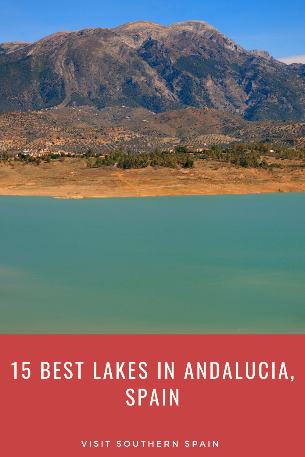 Are you looking for the Best Lakes in Andalucia for Relaxing Getaways? Read all about the lakes in Southern Spain that are perfect for whatever water activity you're thinking of. Whether you're into canoeing, paddling, or swimming there is a lake for everyone. Andalucia has a lot to offer and some of the lakes here will take your breath away. Don't believe us? Take a look at the 15 best lakes in Andalucia and see for yourself. #lakesinadalucia #bestlakes #andaluciatravel #visitandalucia #lakes