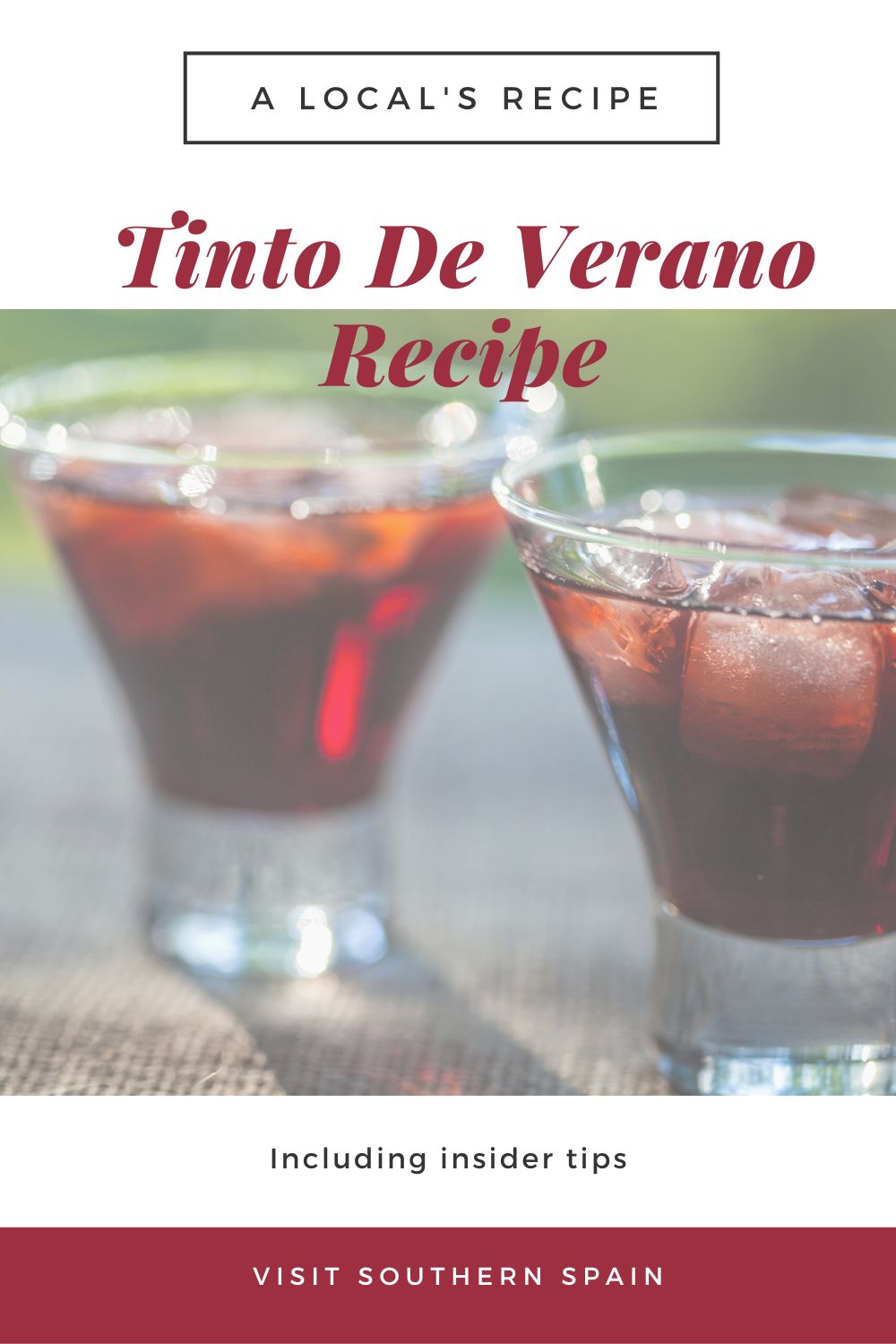 Are you looking for an Easy Tinto De Verano Recipe? Learn how to make Tinto de Verano and fight the heat away with this simple and delicious Spanish summer wine. You don't need much to do the Tinto de Verano recipe and with only two ingredients and some ice, you will have one of the best summer mixed drinks to sip by the pool. The sweet wine combines so perfectly with the sparkling lemon soda and you discover soon this is your favourite drink. #tintodeverano #summerwine #spanishwine #sweetwine