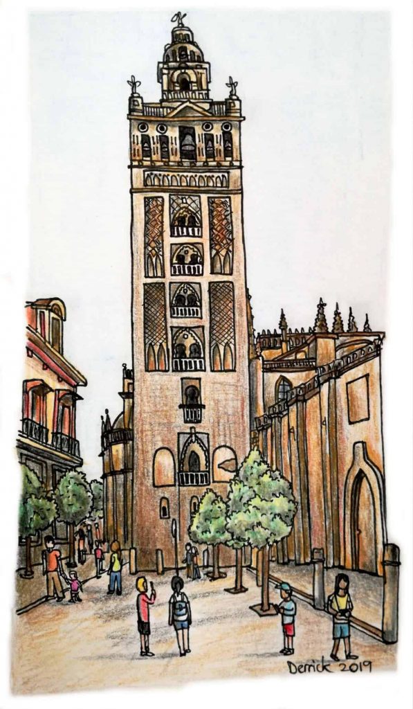 illustrated seville La-Giralda