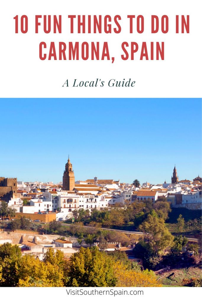 Are you wondering what to do in Carmona, Spain? This is a local's guide to the beautiful town of Carmona near Seville. Considered one of the most beautiful towns in Andalusia, Carmona comes with the charm of a white village. This guide reveals you the best things to do in Carmona, where to eat in Carmona, and where to stay in Carmona (best hotels in Carmona). Not only is Carmona a great day trip from Seville, but it is a lovely village in Southern Spain. #carmona #seville #andalusia
