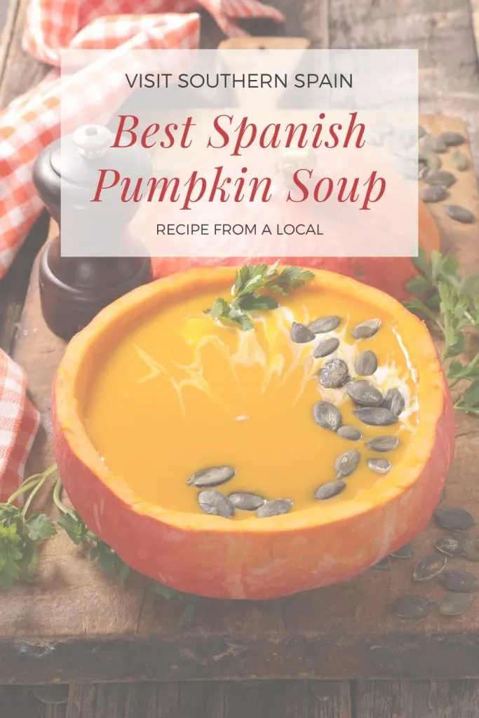 Do you want to make an Easy Spanish Pumpkin Soup Recipe? You can try the best Spanish soup with pumpkin and serve it on a cold day. With the autumn season already here, an easy pumpkin soup is exactly what you need. Our Spanish soup recipe is by far the best pumpkin soup recipe ever because it has a perfect balance of flavors. This is also a healthy pumpkin soup so don't be afraid to pour yourself another bowl. We know won't be able to stop! #spanishpumpkinsoup #pumpkinsoup #spanishsoup #pumpkin