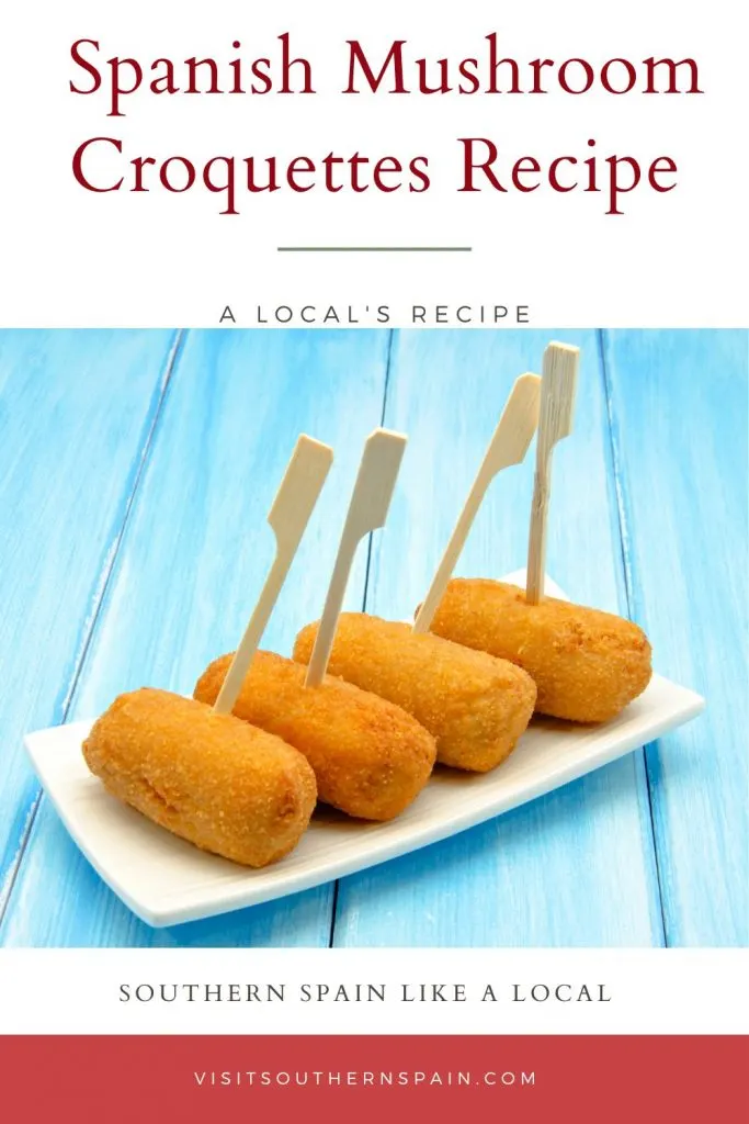 Are you looking for Spanish mushroom croquettes? These traditional Spanish tapas are here to help you celebrate the beginning of autumn with a flavor you won't easily forget. The mushroom croquettes recipe is easy to make, and one of the most beloved Spanish croquettes. You can serve them at your next get-together with your friends and impress them with these Spanish tapas. This tapas is crispy on the exterior and creamy inside. #spanishmushroomcroquettes #mushroomcroquettes #croquettes #tapas