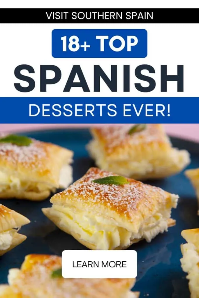 A Spanish dessert with some pastries and cream in between.