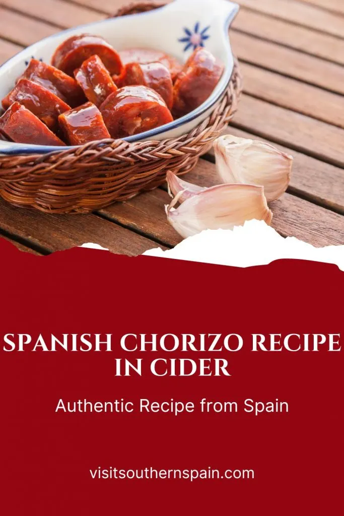 Are you looking for a Spanish chorizo recipe? Our chorizo recipe is the perfect traditional tapas from Spain that you could try this fall. This is the best chorizo recipe because it has another ingredient that gives this Spanish dish a unique flavor. This easy tapas is fried in cider and it's known all around Spain as Chorizo a la Sidra, a hearty tapas served especially during the autumn season. Try this chorizo recipe, you'll love it! #spanishchorizorecipe #chorizoincider #chorizo #alasidra