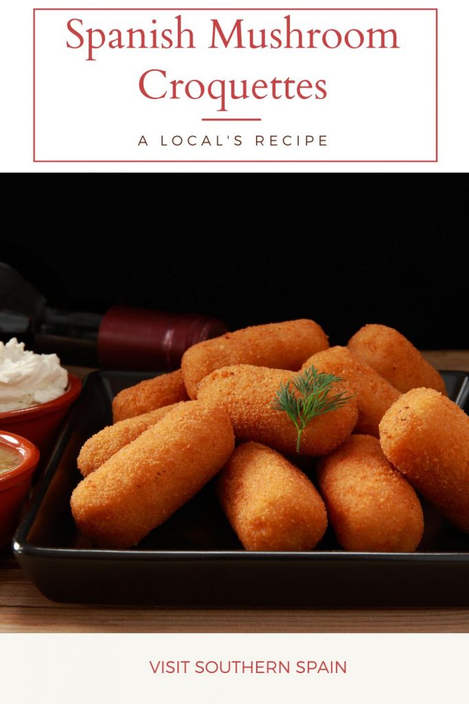 Are you looking for Spanish mushroom croquettes? These traditional Spanish tapas are here to help you celebrate the beginning of autumn with a flavor you won't easily forget. The mushroom croquettes recipe is easy to make, and one of the most beloved Spanish croquettes. You can serve them at your next get-together with your friends and impress them with these Spanish tapas. This tapas is crispy on the exterior and creamy inside. #spanishmushroomcroquettes #mushroomcroquettes #croquettes #tapas
