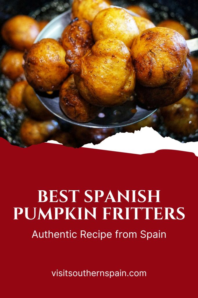 Do you want to make a Spanish pumpkin fritters recipe? These pumpkin fritters, or Barriguitas de Vieja as they are called in Spain, are delicious pumpkin desserts that are easy to make. This pumpkin fritters recipe is perfect for the autumn season when pumpkin recipes should be prioritized. The fried fritters have a soft texture and are full of flavors that will make your kitchen smell like a Spanish household on a rainy day. #spanishpumpkinfritters #pumpkinfritters #fritters #spanishfritters