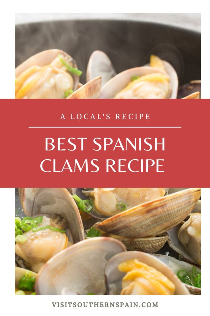 Are you looking for a Spanish clams recipe? The almejas a la marinera is a simple and tasty clam recipe from Spain that will change the way you are cooking clams. This is the best clam recipe, all thanks to its savory, Spanish-style sauce that accompanies these clams. The clams recipe can be done in under 1 hour and you won't need a lot of ingredients for the sauce, and you can make the recipe with whatever types of clams you like. #spanishclams #clamsrecipe #clams #almejasalamarinera #seafood