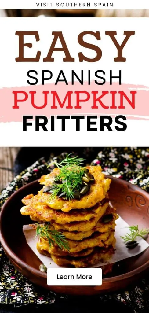 A pile of pumpkin fritters that are yellow. It has some herbs and seeds as garnish on top.