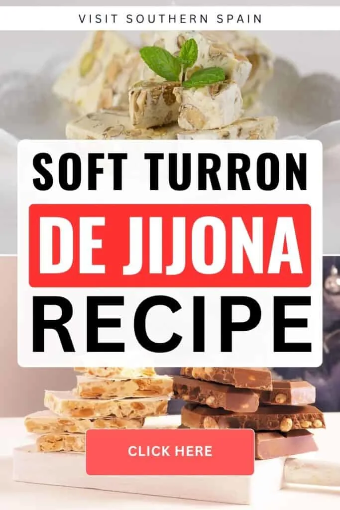 Turron on a stack can be seen.