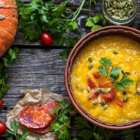 pumpkin and chorizo soup