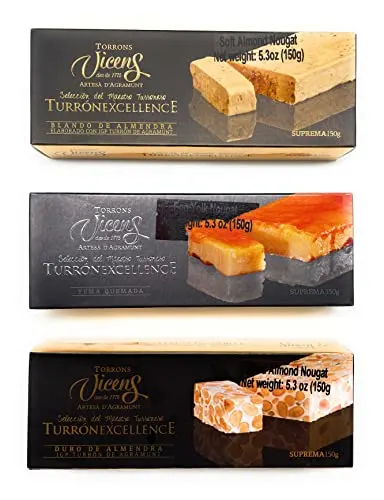 3 types of Spanish turron, soft, with egg yolk, and crunchy. 20 Best Spanish Souvenirs from Andalucia