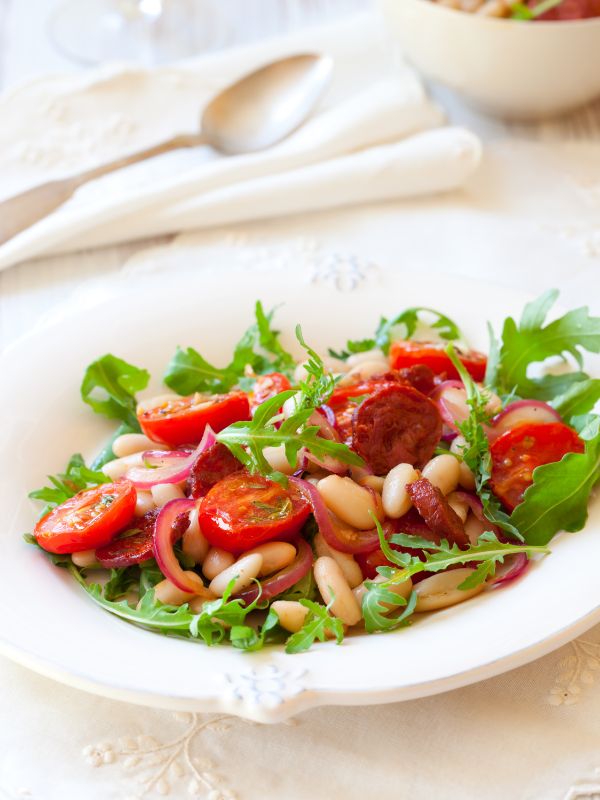 Chilled Bean Salad on a plate