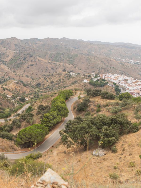 aerial view of The Ruta Del Mudejar, Velez-Malaga. 20 Best Routes for Cycling in Andalucia in 2023