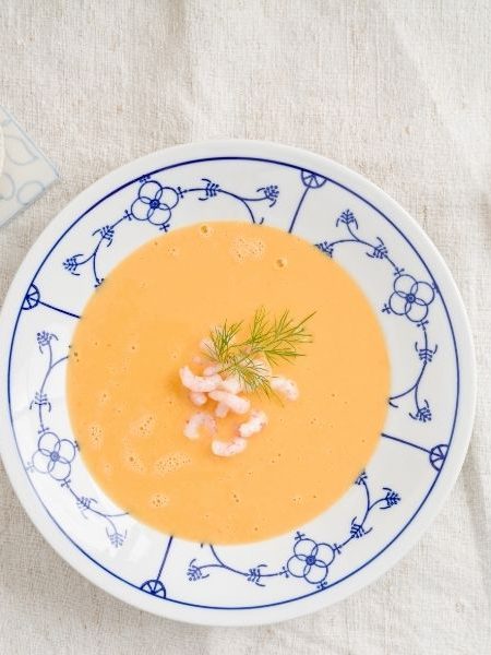 spanish shrimp soup served in a white bowl. 25 Best Spanish Seafood Recipes to Try at Once!