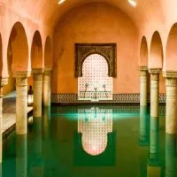 an indoor pool at the Hamman al Andaluz