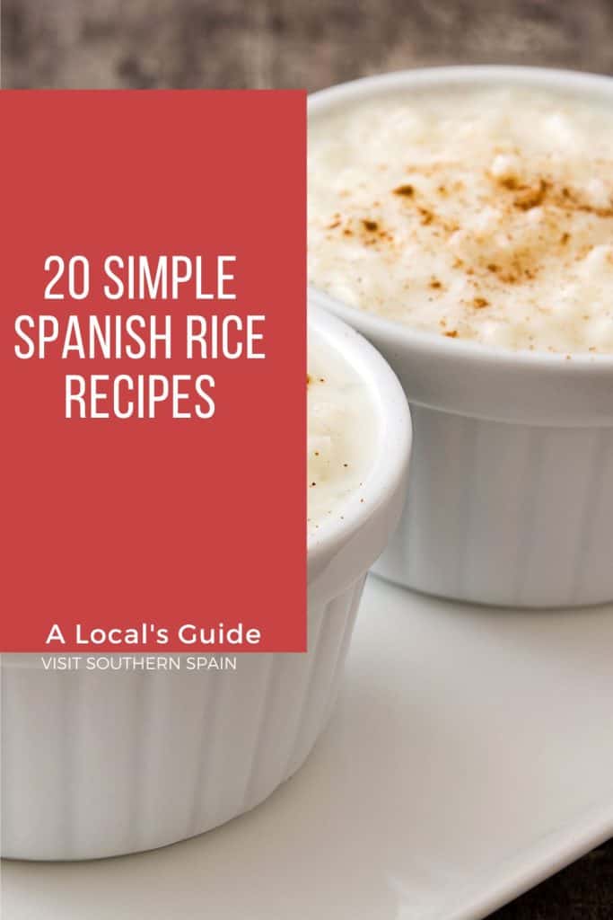 a pin with spanish rice pudding