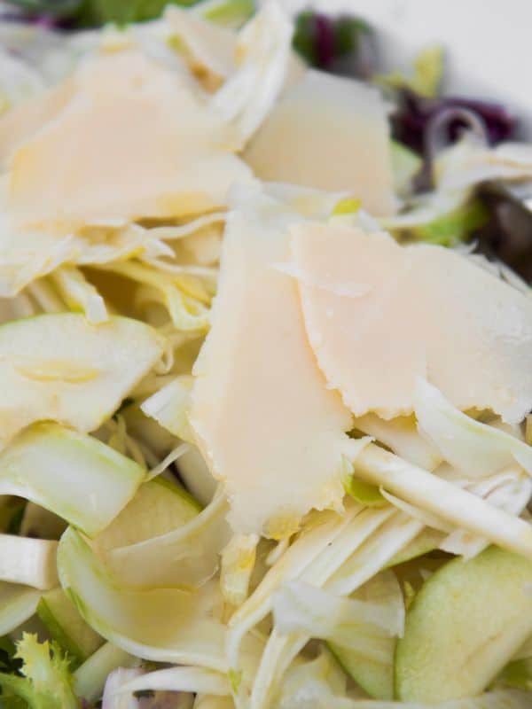 closeup with apple manchego salad from spain - Easy Apple Manchego Salad Recipe from Spain
