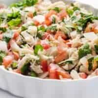 closeup with mackerel salad recipe
