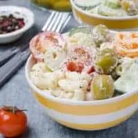 ensalada de Coditos, spanish pasta salad with mayo