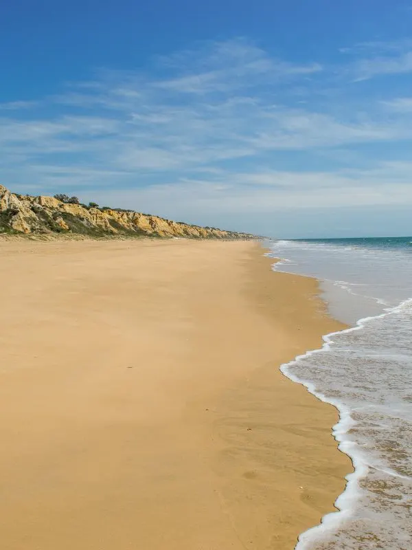 sandy beach at Punta Paloma, Tarifa where you can go surfing in Andalucia