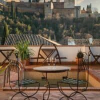 beautiful sunset from one of the best Granada hotels near Alhambra