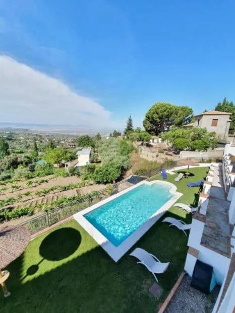 panoramic pool at La Luna del Sur B&B in Granada