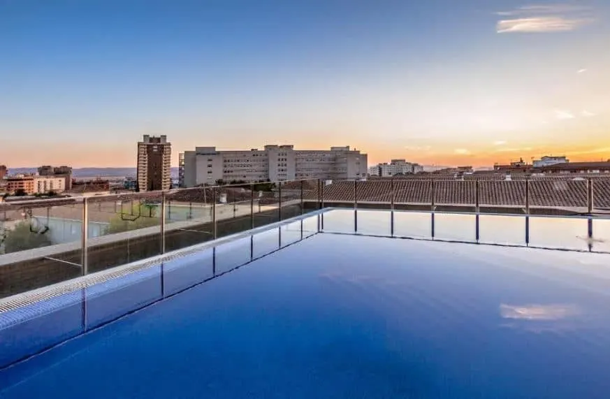 panoramic rooftop pool at Allegro Granada hotels with pool