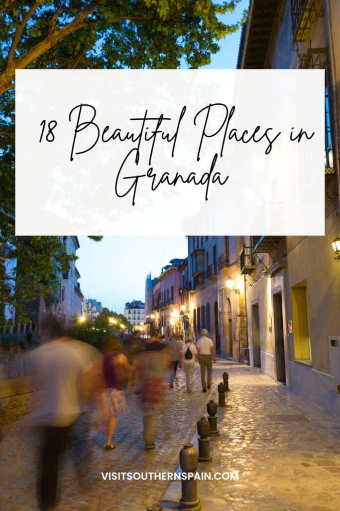a pin with people visiting the Most beautiful places in Granada