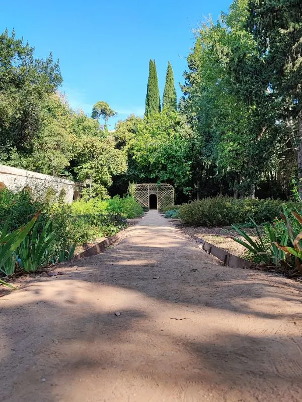 entrance to the Carmen de los Martires garden in Granada