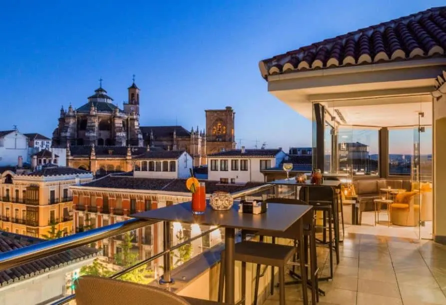 rooftop bar with city views at Eurostar Gran Via, Granada