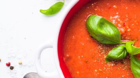 Easy Tomato Basil Gazpacho Recipe