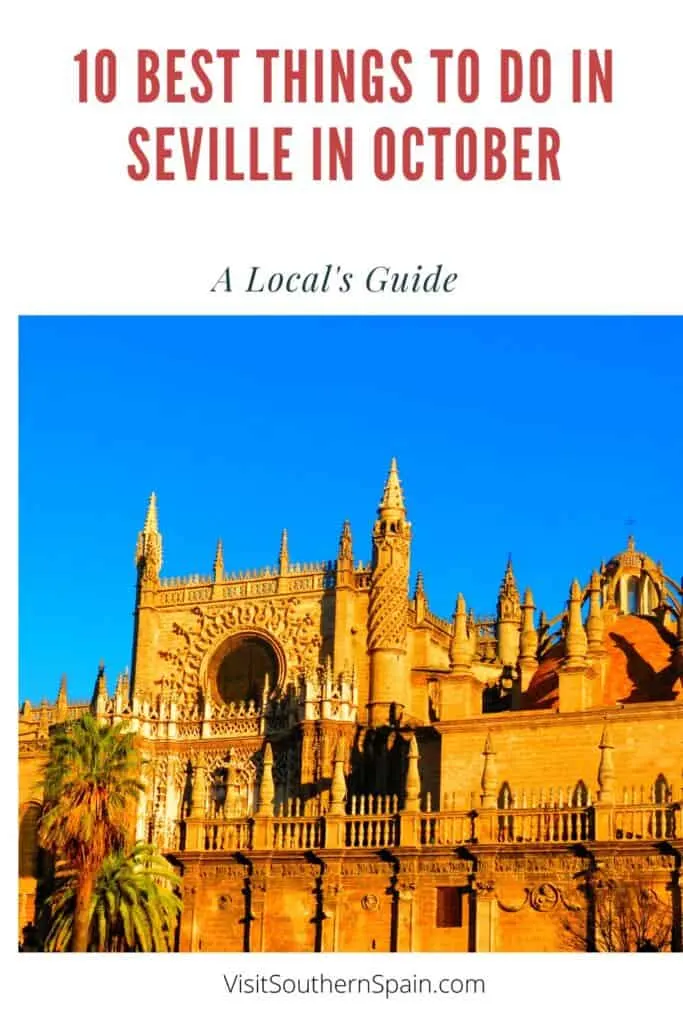 a pin with a landmark in Seville from the things to do in Seville in October