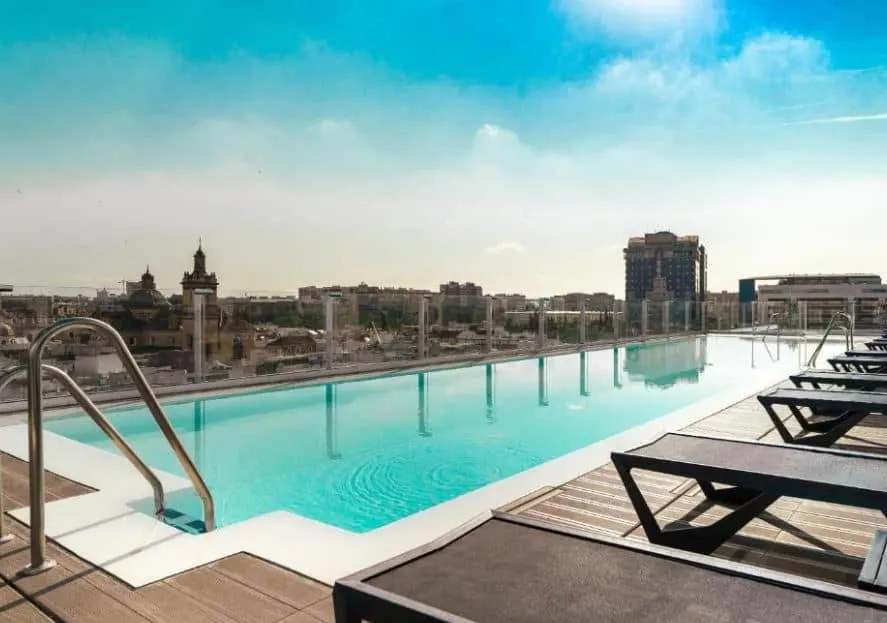 panoramic pool at Hotel Giralda center in Seville, luxury hotels in Andalucia
