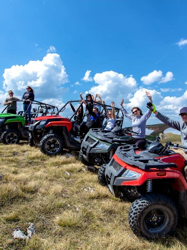 people on a guided quad tour in Marbella in October