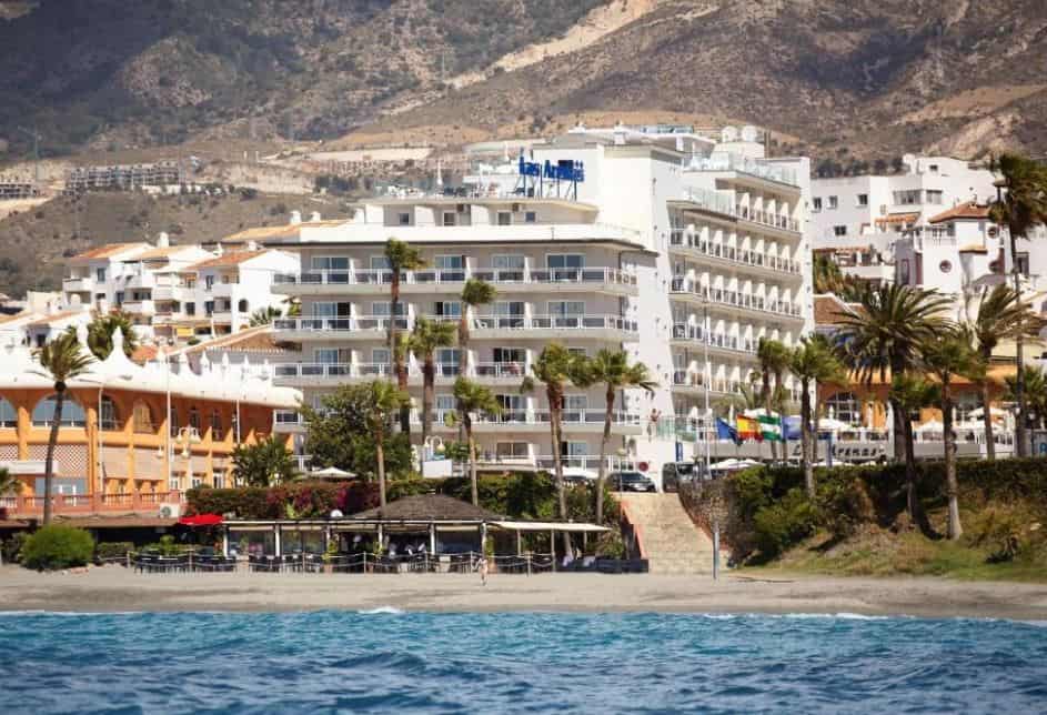 picture taken from the water of the Hotel Las Arenas, Affiliated by Melia, luxury hotels in Andalucia