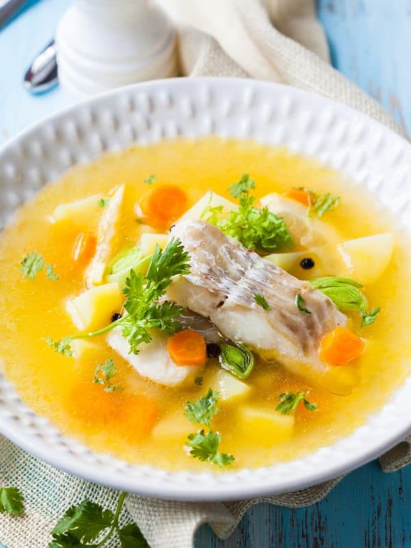 mackerel soup recipe in a bowl