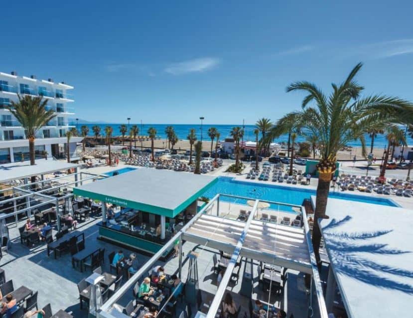 hotel grounds with pools, bars and beach access at Hotel Riu Costa del Sol, best Malaga beach hotels