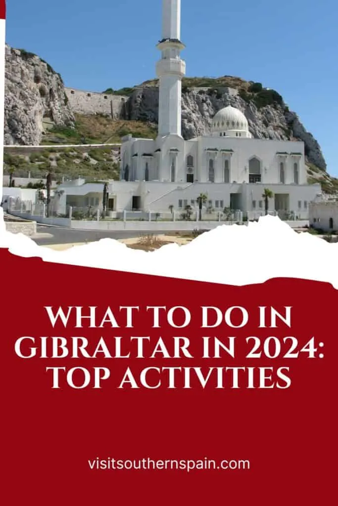 a pin with a historical mosque in Gibraltar, what to do in Gibraltar