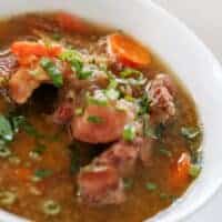 closeup of the easy Oxtail Soup Recipe