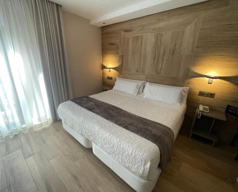 simple bedroom at Castilla Guerrero, one of the best hotels in Malaga centre