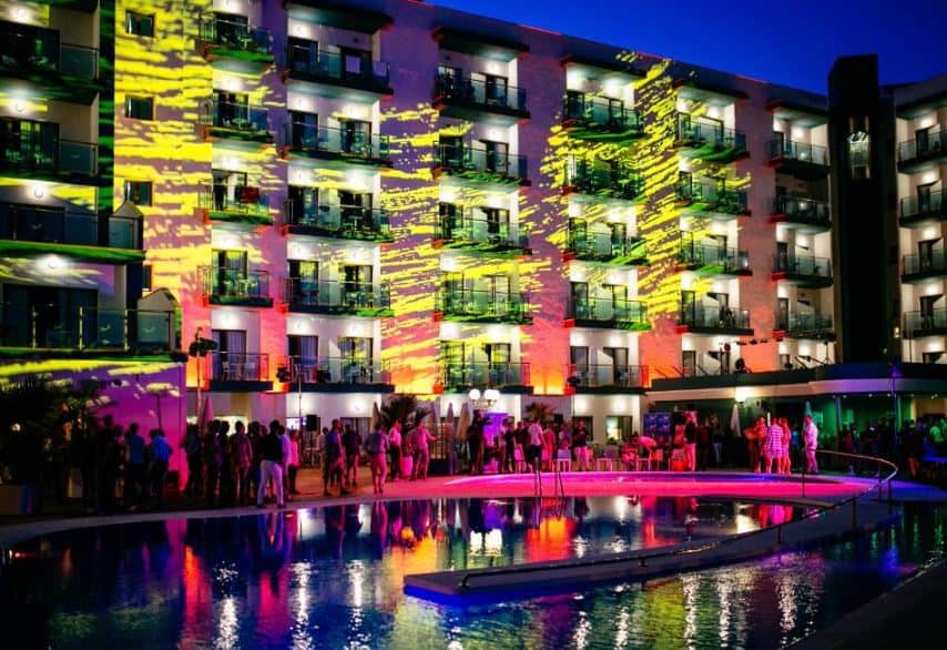 party by the pool at the Hotel Ritual Torremolinos- Adults Only, adults-only hotels in Malaga