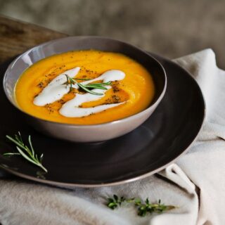 best pumpkin soup recipe ever in a modern bowl