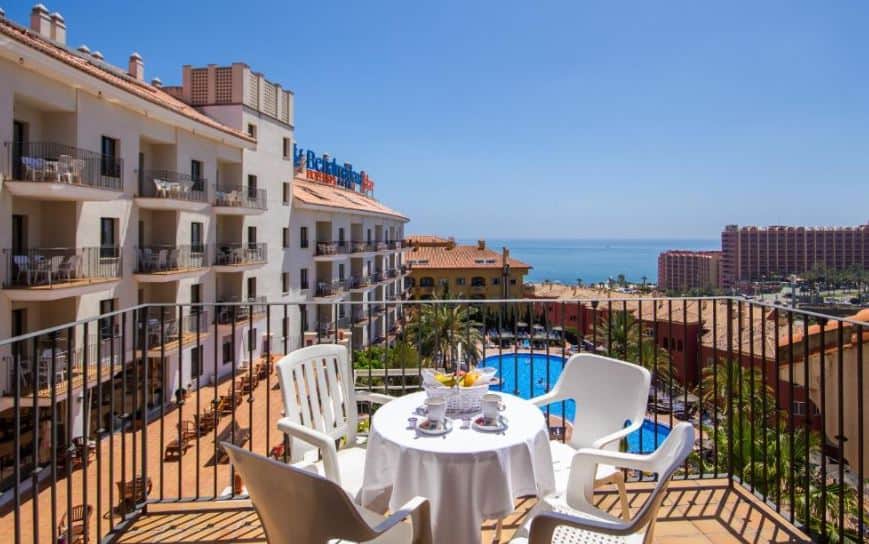 view from the balcony at the Benalmadena Palace Spa, holiday resorts near malaga