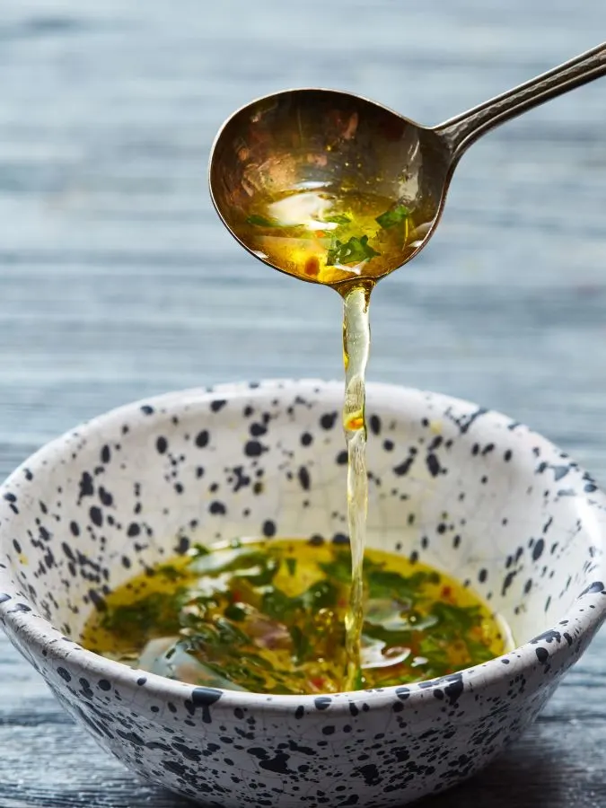 Spanish Salad Dressing in a bowl