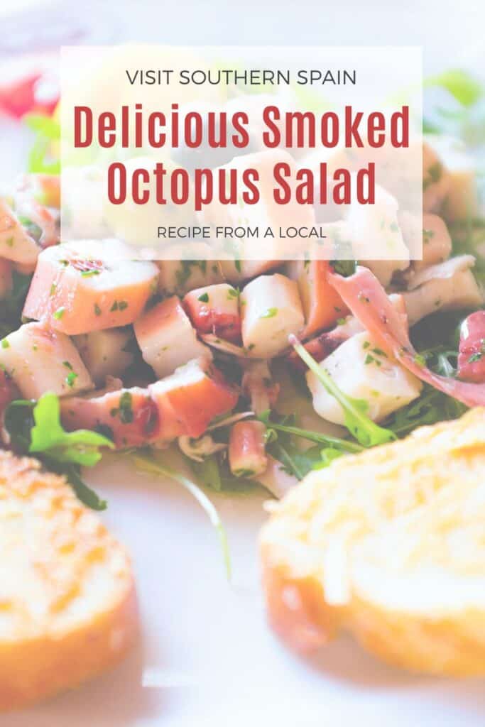 a pin with a Smoked Octopus Salad