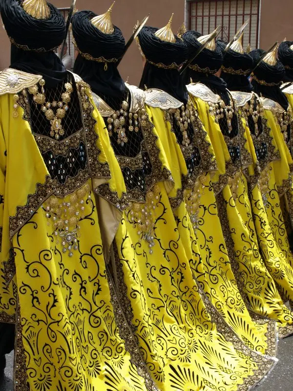 costumes of Moors at the Moors and Christians Festival in Andalucia in August