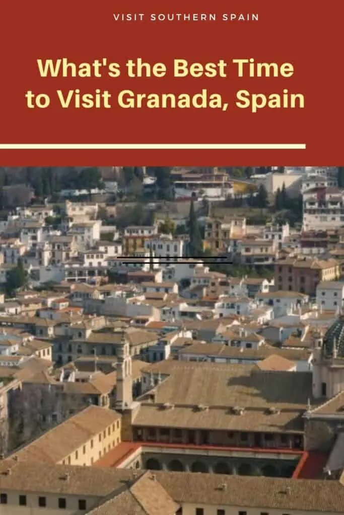 an aerial view of the houses and buildings in Granada, Spain